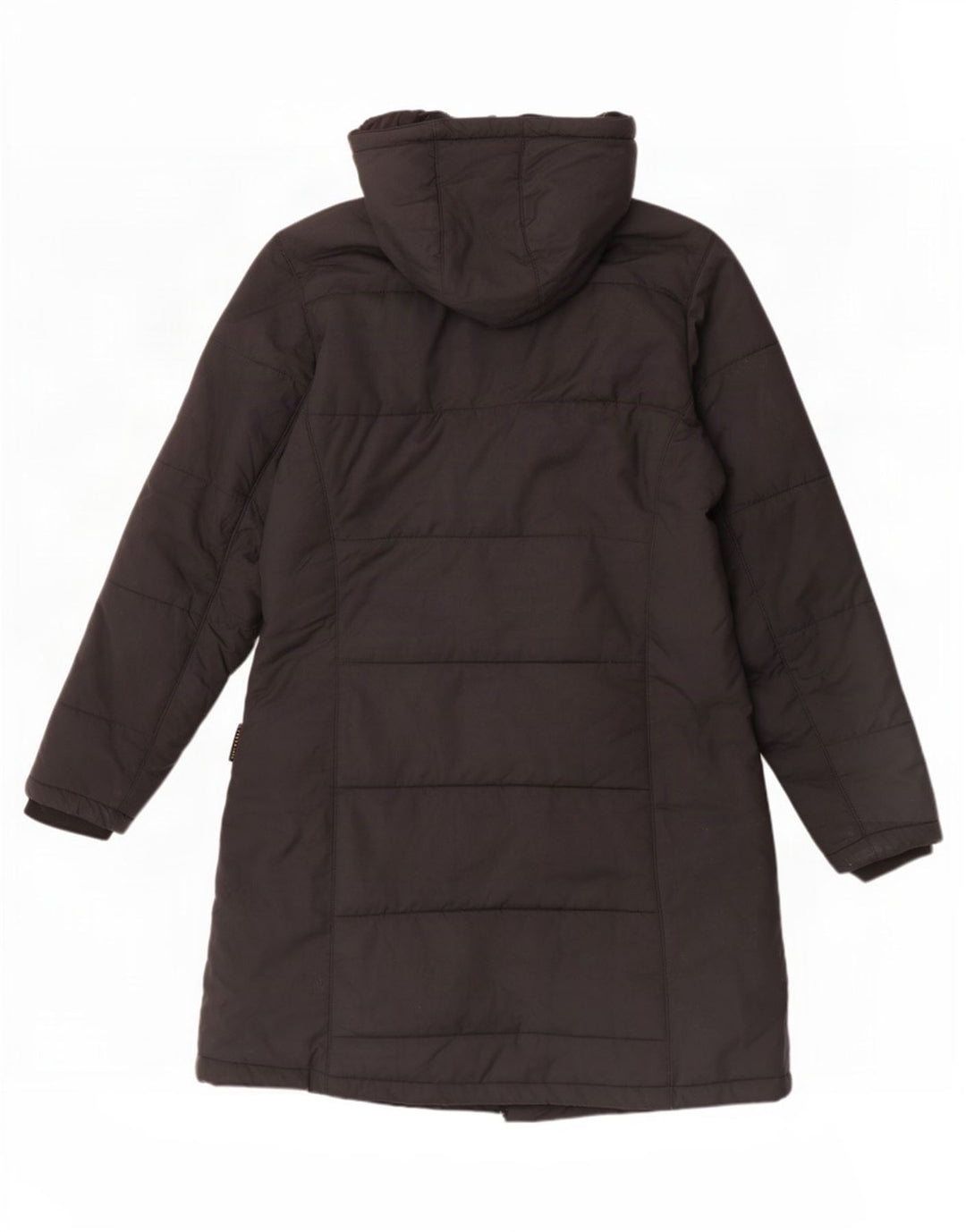 Jack Wolfskin Womens Hooded Padded Coat UK 16 Large Black Polyester
