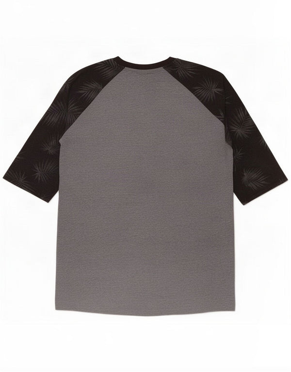 Vans Mens Custom Fit Top 3/4 Sleeve XL Grey Floral Cotton