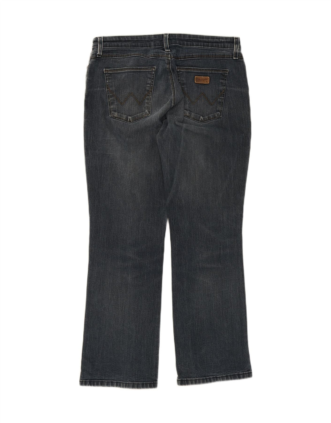 WRANGLER Womens Curvy Bootcut Jeans W33 L30 Blue Cotton