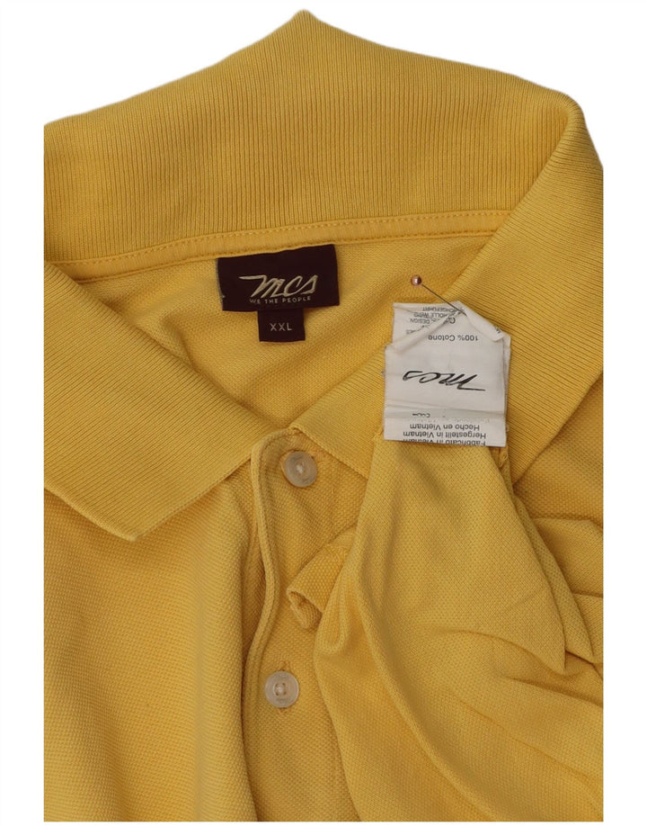 Marlboro Classics Mens Polo Shirt 2XL Yellow Cotton
