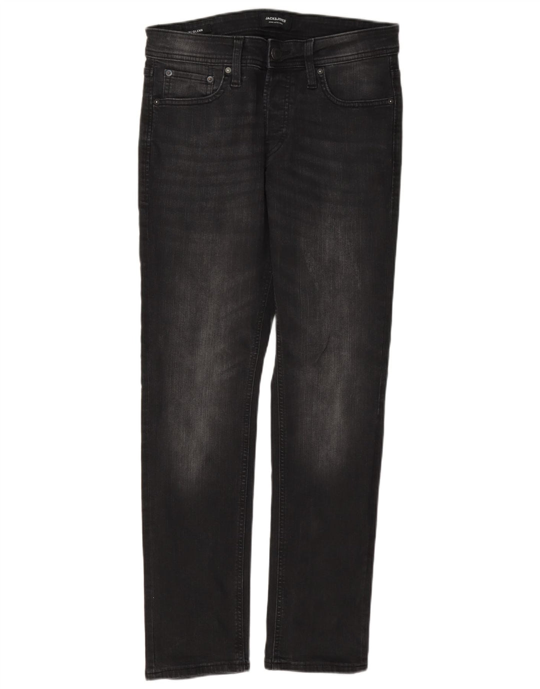 Jack & Jones Mens GLENN Slim Jeans W30 L32 Black Cotton