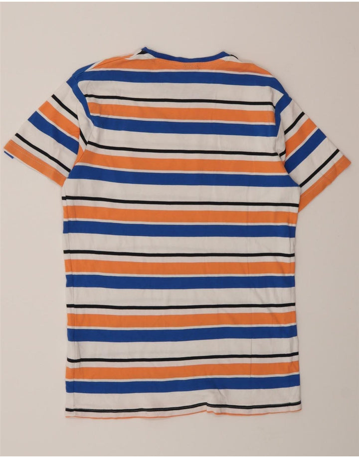 Ellesse Mens Graphic T-Shirt Top Small Multicoloured Striped Cotton