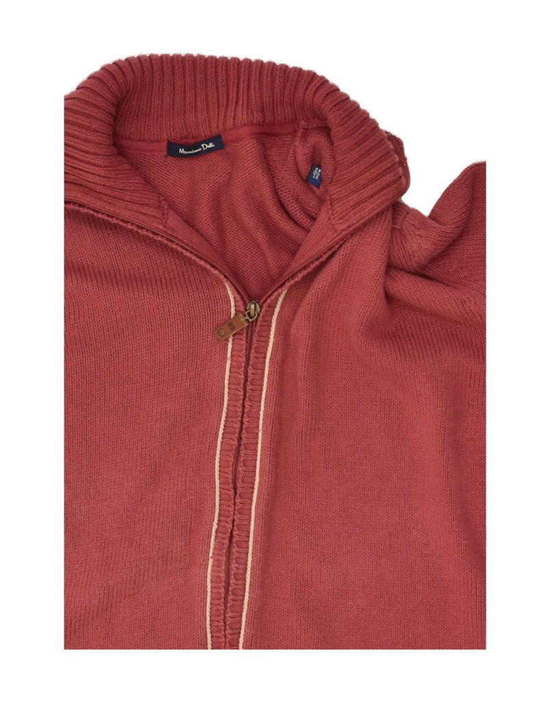 MASSIMO DUTTI Mens Cardigan Sweater XL Red Cotton | Vintage Massimo Dutti | Thrift | Second-Hand Massimo Dutti | Used Clothing | Messina Hembry 