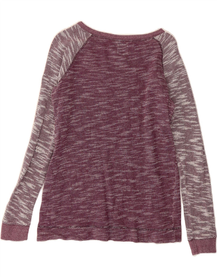 CHAMPION Womens Sweatshirt Jumper UK 10 Small Purple Pinstripe Cotton Vintage Champion and Second-Hand Champion from Messina Hembry 