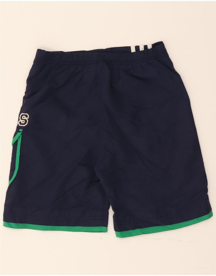 ADIDAS Boys Graphic Sport Shorts 5-6 Years Navy Blue Polyester Vintage Adidas and Second-Hand Adidas from Messina Hembry 
