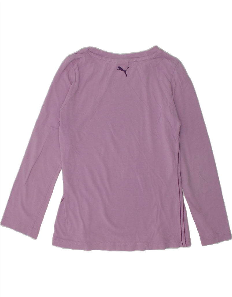 PUMA Girls Graphic Top Long Sleeve 7-8 Years Small Purple | Vintage Puma | Thrift | Second-Hand Puma | Used Clothing | Messina Hembry 