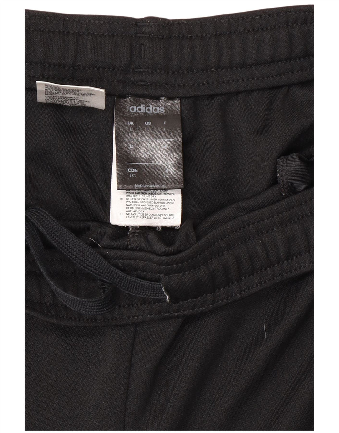 Adidas Mens Tracksuit Trousers Joggers Large Black Polyester