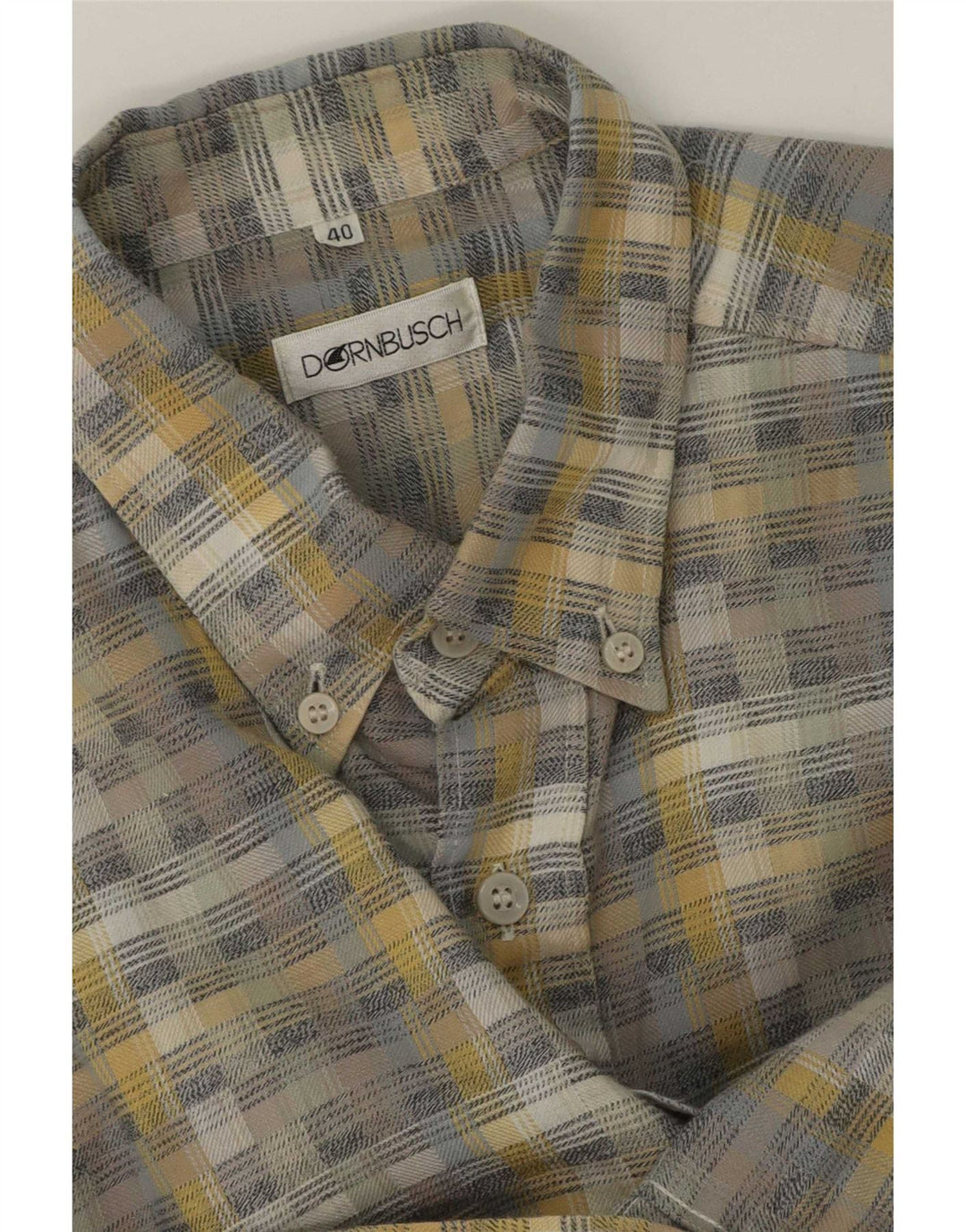 Dornbusch Mens Shirt Size 40 Medium Grey Geometric