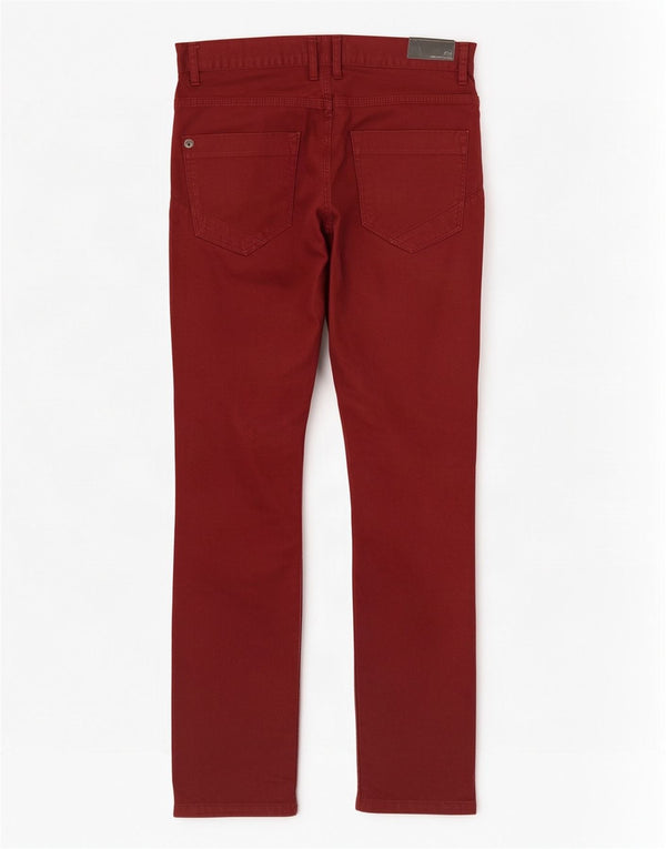 Zara Mens Slim Jeans EU 42 Large W32 L31 Burgundy Cotton
