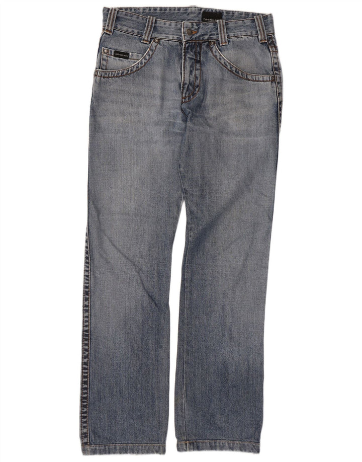 Calvin Klein Womens Straight Jeans W32 L31 Blue