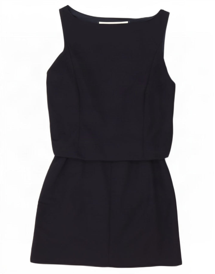 Zara Womens Sleeveless Sheath Dress UK 14 Medium Navy Blue