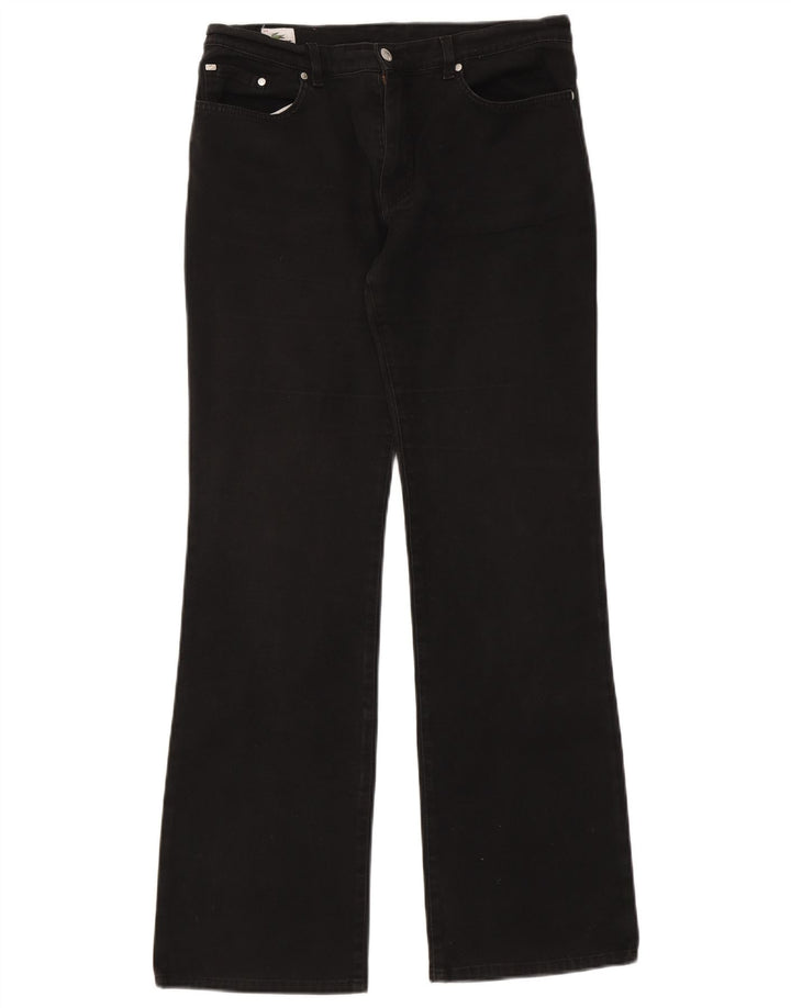 Lacoste Womens Bootcut Jeans Size 44 Large W36 L33 Black Cotton