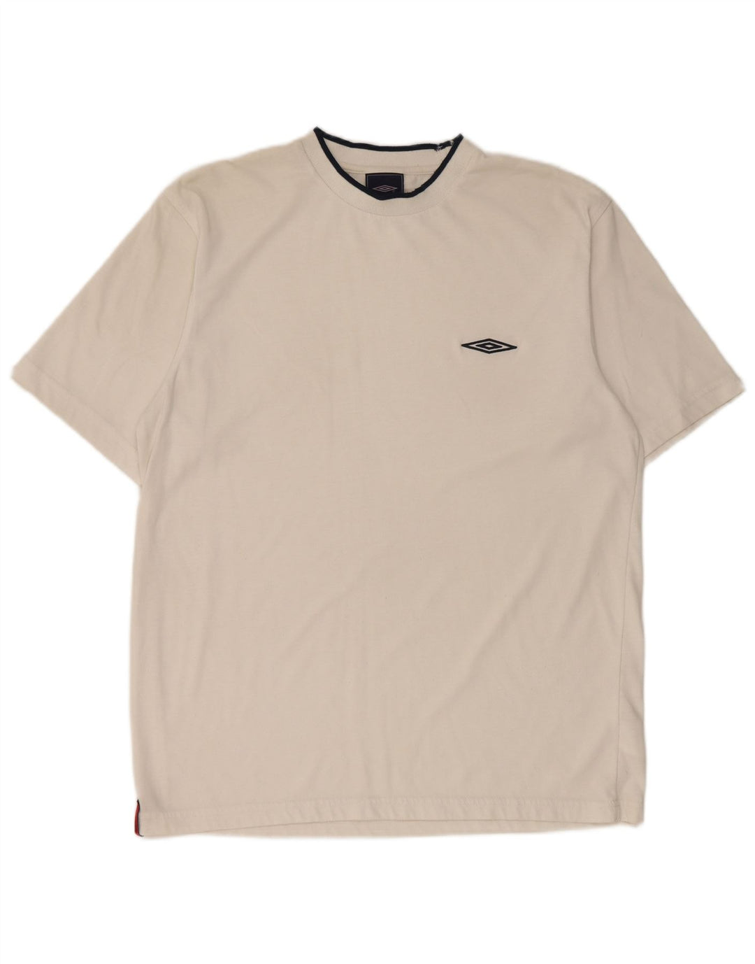 Umbro Mens T-Shirt Top Large White Polyester