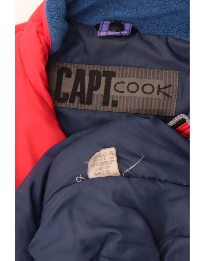 Capt. Cook Mens Graphic Ski Jacket UK 40 Large Red Colourblock Polyamide