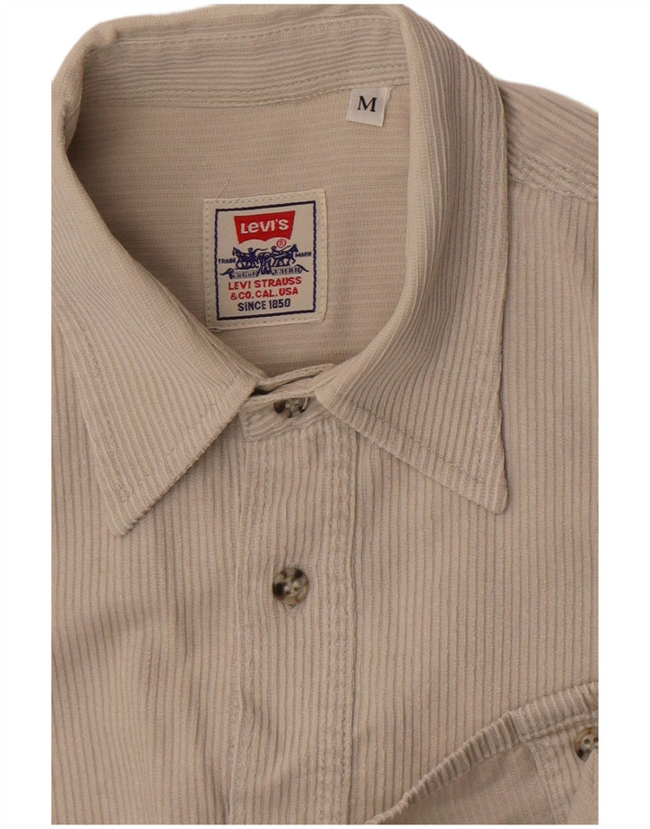 Levi's Mens Corduroy Shirt Medium Off White