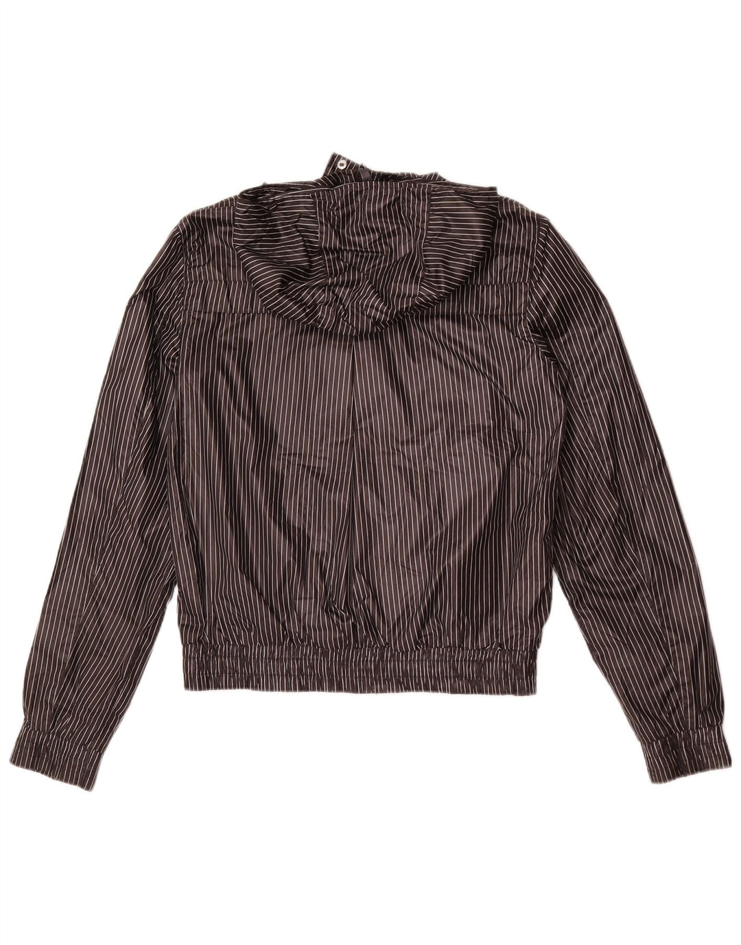 Roxy Womens Hooded Tracksuit Top Jacket UK 18 XL Grey Pinstripe Polyester