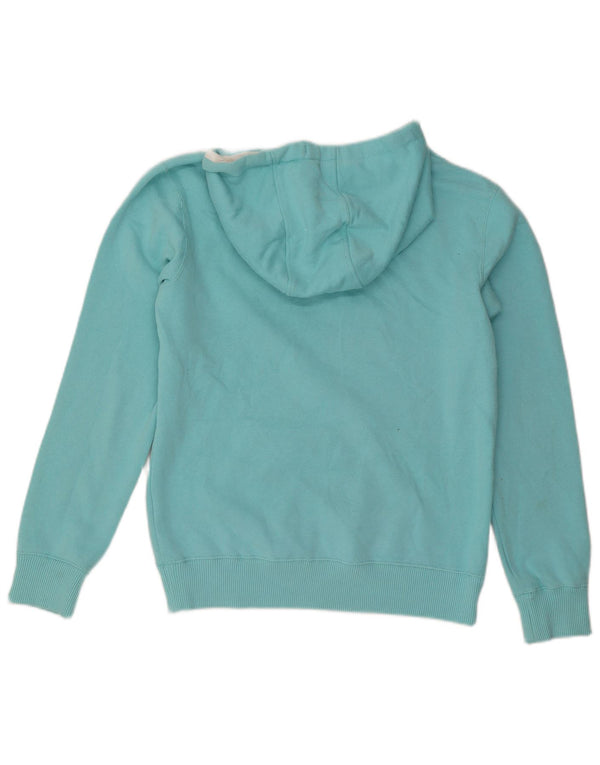 Animal Womens Graphic Hoodie Jumper UK 14 Large Blue Cotton