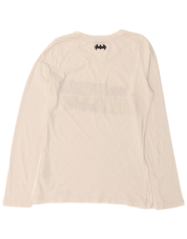 Liu Jo Womens BATGIRL Graphic Top Long Sleeve UK 14 Large White Cotton