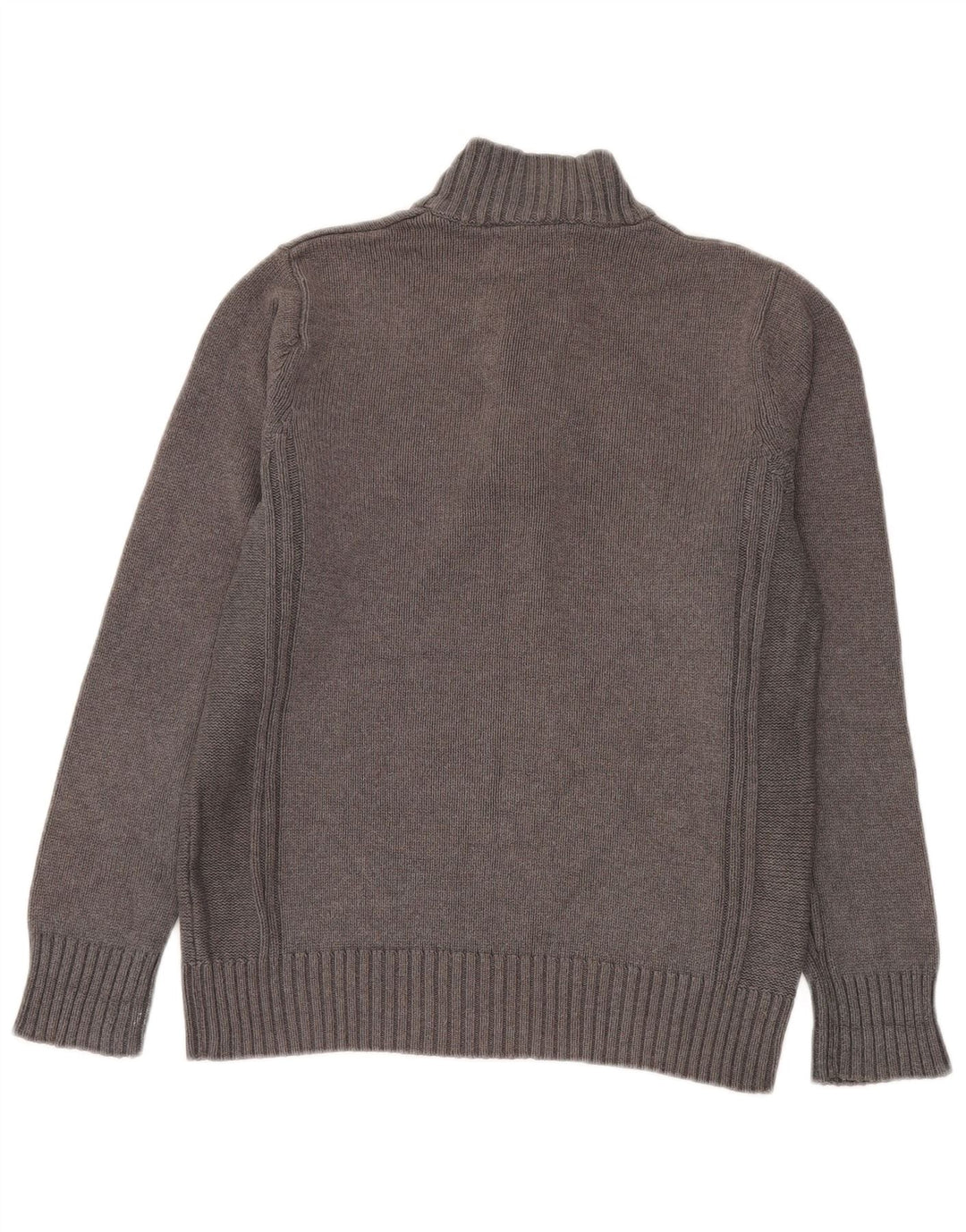 Marks & Spencer Mens Blue Harbour Button Neck Jumper Sweater Small Grey
