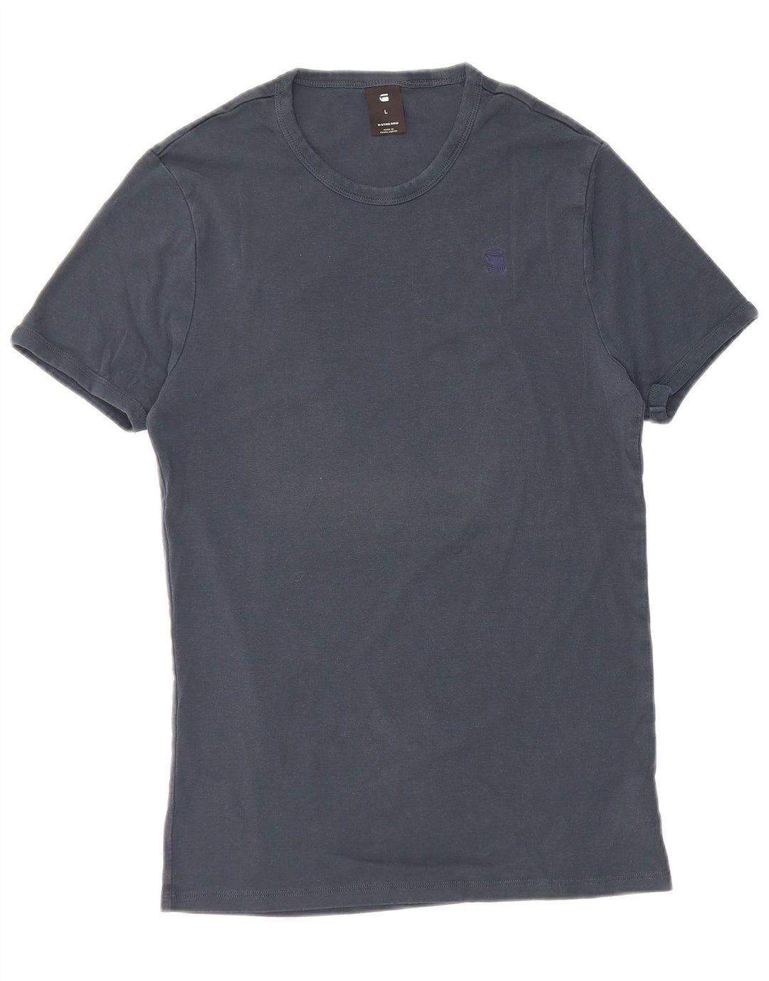 G-Star Mens T-Shirt Top Large Navy Blue Cotton