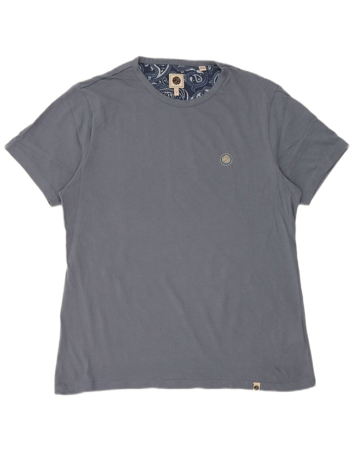 Pretty Green Mens T-Shirt Top Small Blue Cotton