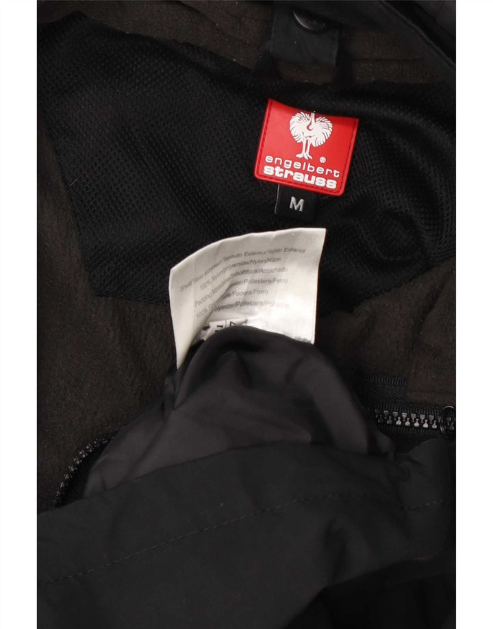 Engelbert Strauss Womens Hooded Rain Jacket UK 14 Medium Black Nylon
