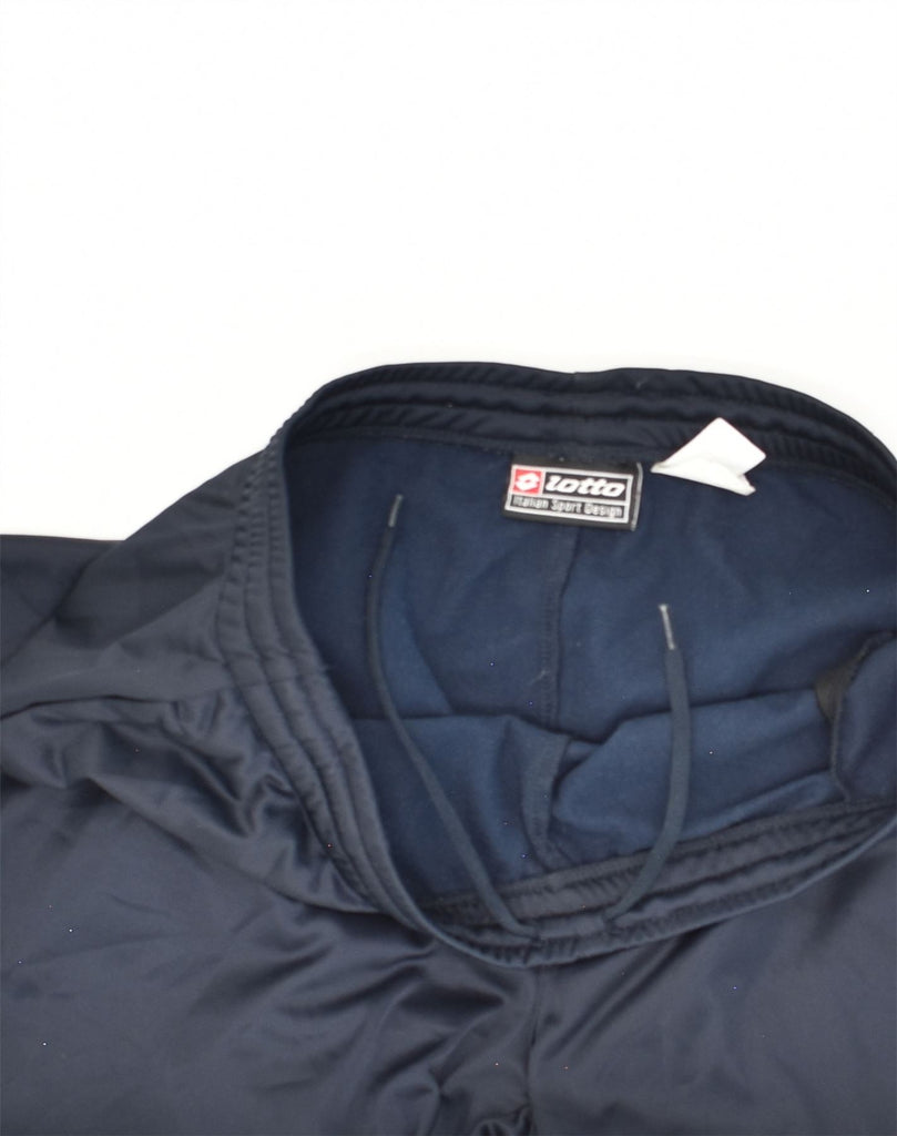 LOTTO Mens Tracksuit Trousers Large Navy Blue Polyester | Vintage Lotto | Thrift | Second-Hand Lotto | Used Clothing | Messina Hembry 