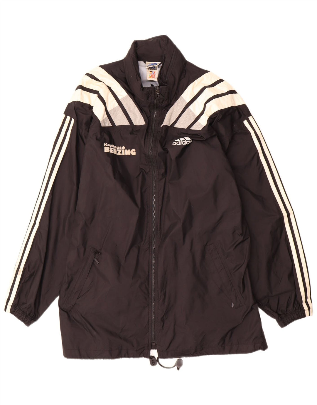 Adidas Mens Rain Jacket UK 40/42 Medium Black Colourblock Nylon