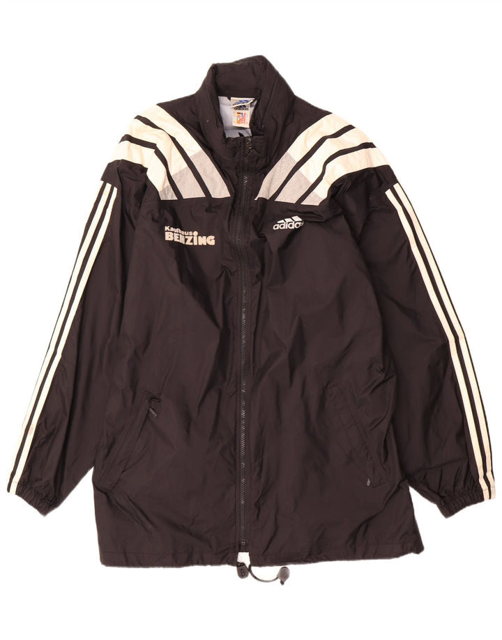 Adidas Mens Rain Jacket UK 40/42 Medium Black Colourblock Nylon