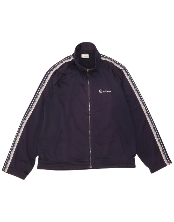 Sergio Tacchini Mens Graphic Tracksuit Top Jacket XL Navy Blue