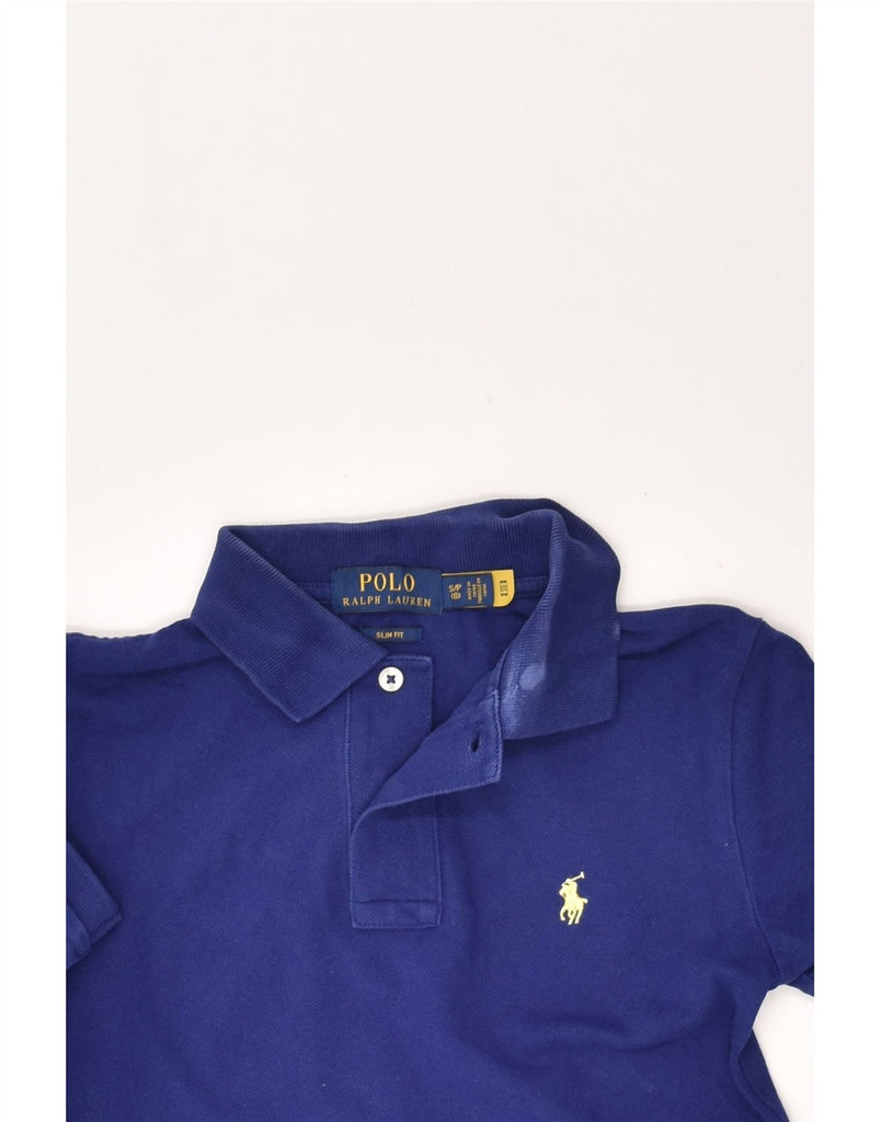 POLO RALPH LAUREN Boys Slim Fit Polo Shirt 7-8 Years Small  Navy Blue | Vintage Polo Ralph Lauren | Thrift | Second-Hand Polo Ralph Lauren | Used Clothing | Messina Hembry 