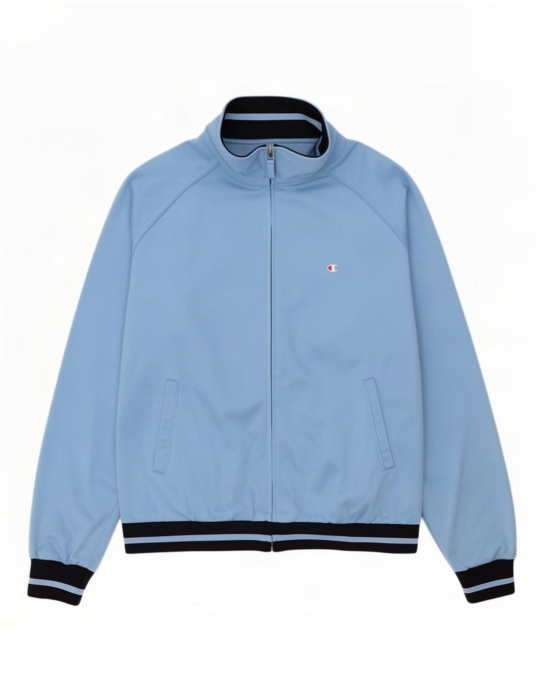 Champion Mens Tracksuit Top Jacket Large Blue Colourblock Polyester