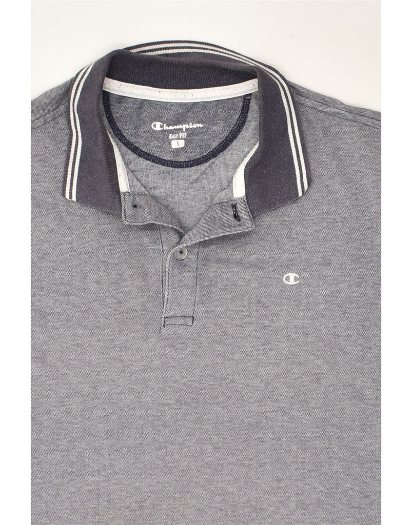CHAMPION Mens Easy Fit Polo Shirt Small Navy Blue Cotton | Vintage Champion | Thrift | Second-Hand Champion | Used Clothing | Messina Hembry 