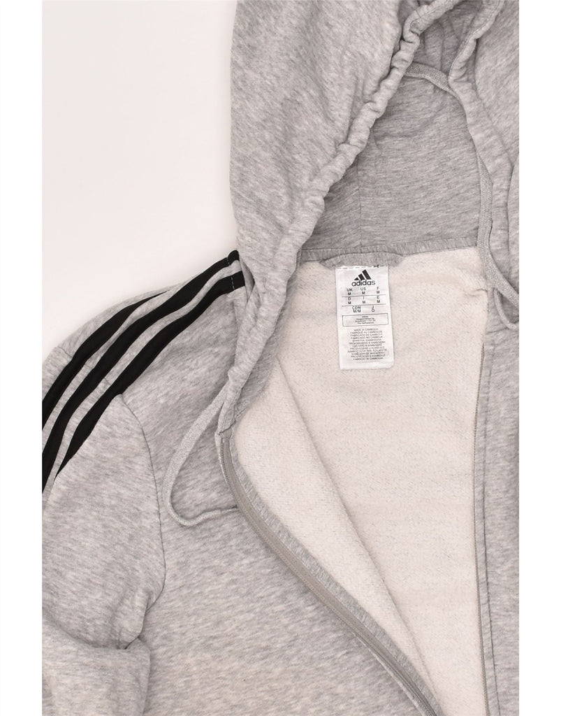 ADIDAS Mens Zip Hoodie Sweater Medium Grey Cotton | Vintage Adidas | Thrift | Second-Hand Adidas | Used Clothing | Messina Hembry 