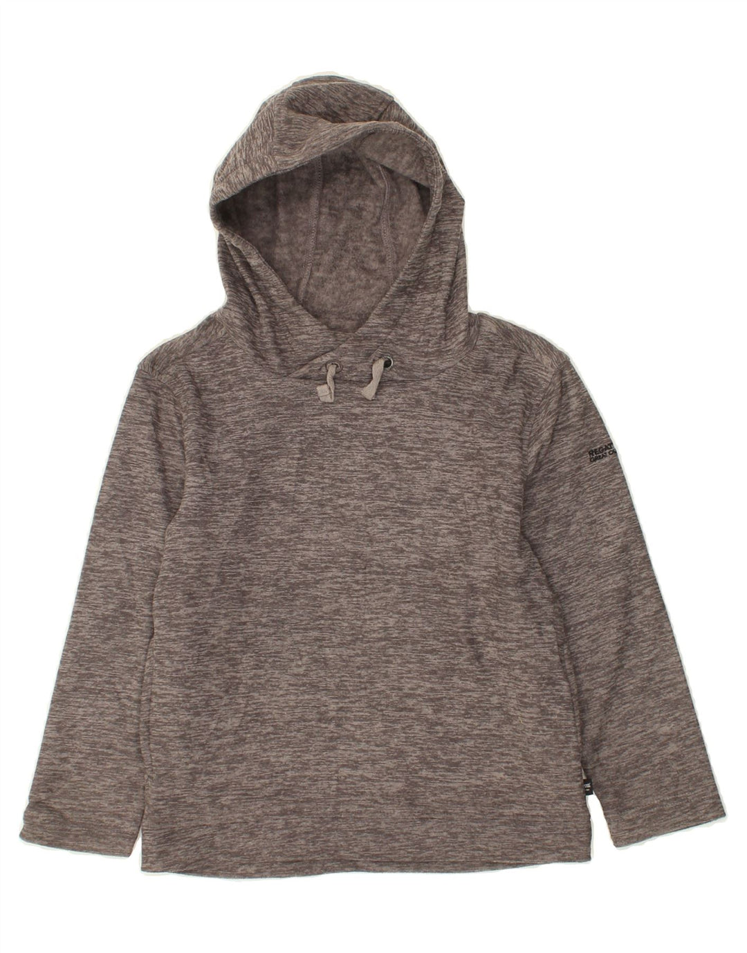 REGATTA Girls Hoodie Jumper 9-10 Years Grey Flecked Polyester | Vintage Regatta | Thrift | Second-Hand Regatta | Used Clothing | Messina Hembry 