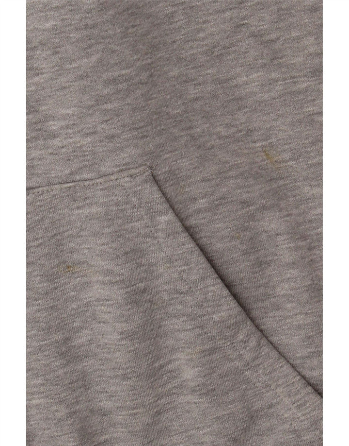 Adidas Mens Zip Hoodie Sweater Large Grey Flecked Cotton