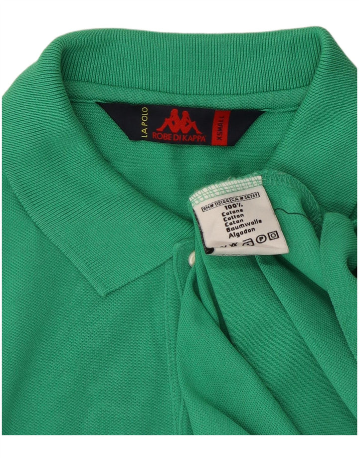 Kappa Mens Polo Shirt XS Green Cotton