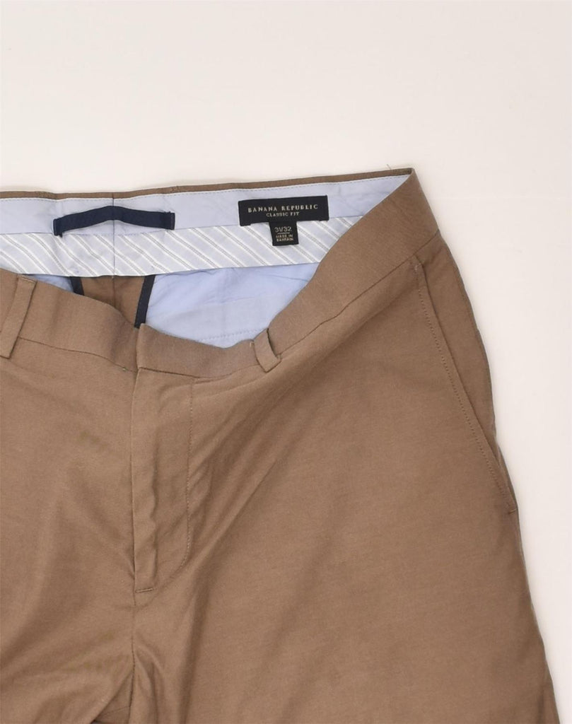 BANANA REPUBLIC Mens Classic Fit Chino Trousers W31 L32  Brown Cotton | Vintage Banana Republic | Thrift | Second-Hand Banana Republic | Used Clothing | Messina Hembry 