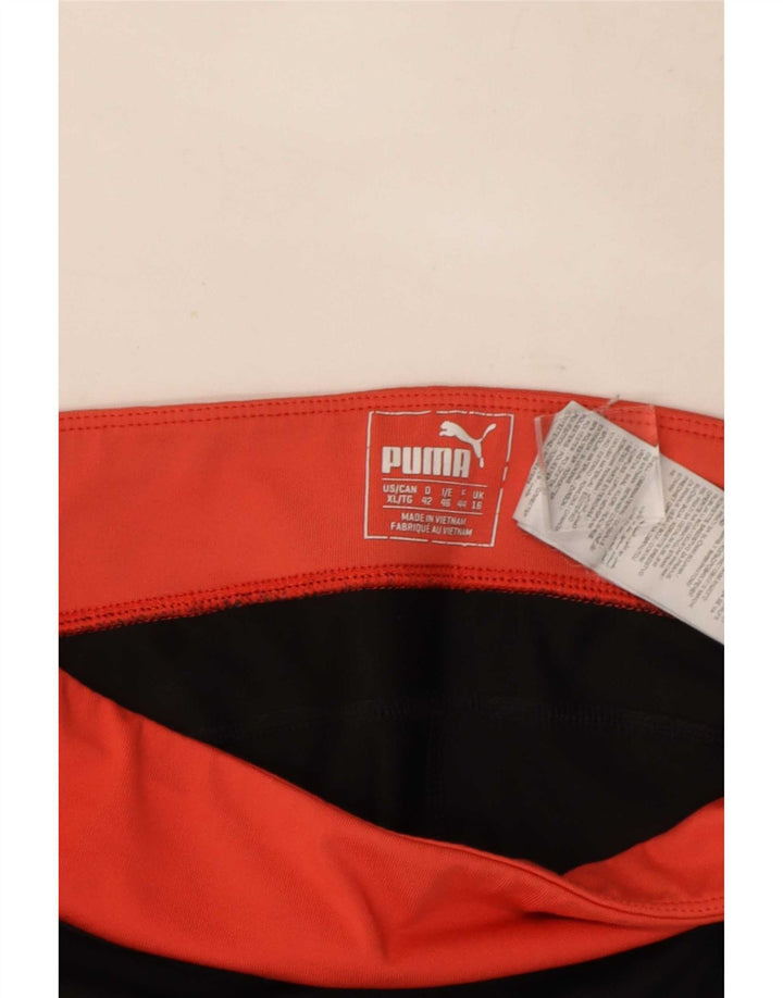 Puma Womens Capri Leggings UK 16 Large Black Colourblock Polyester
