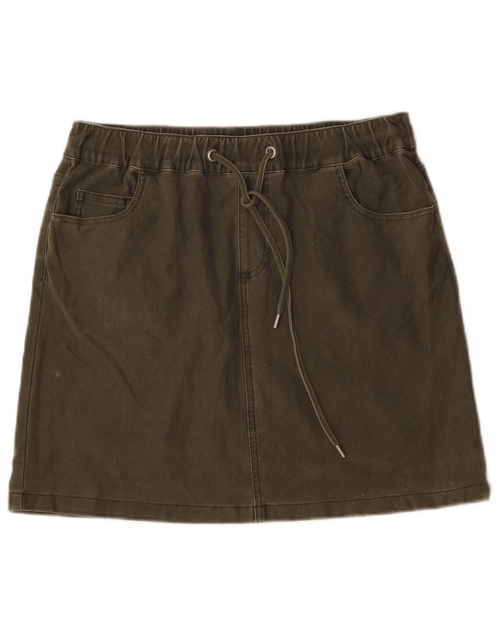 French Connection Womens Mini Skirt W30 Medium Khaki Cotton