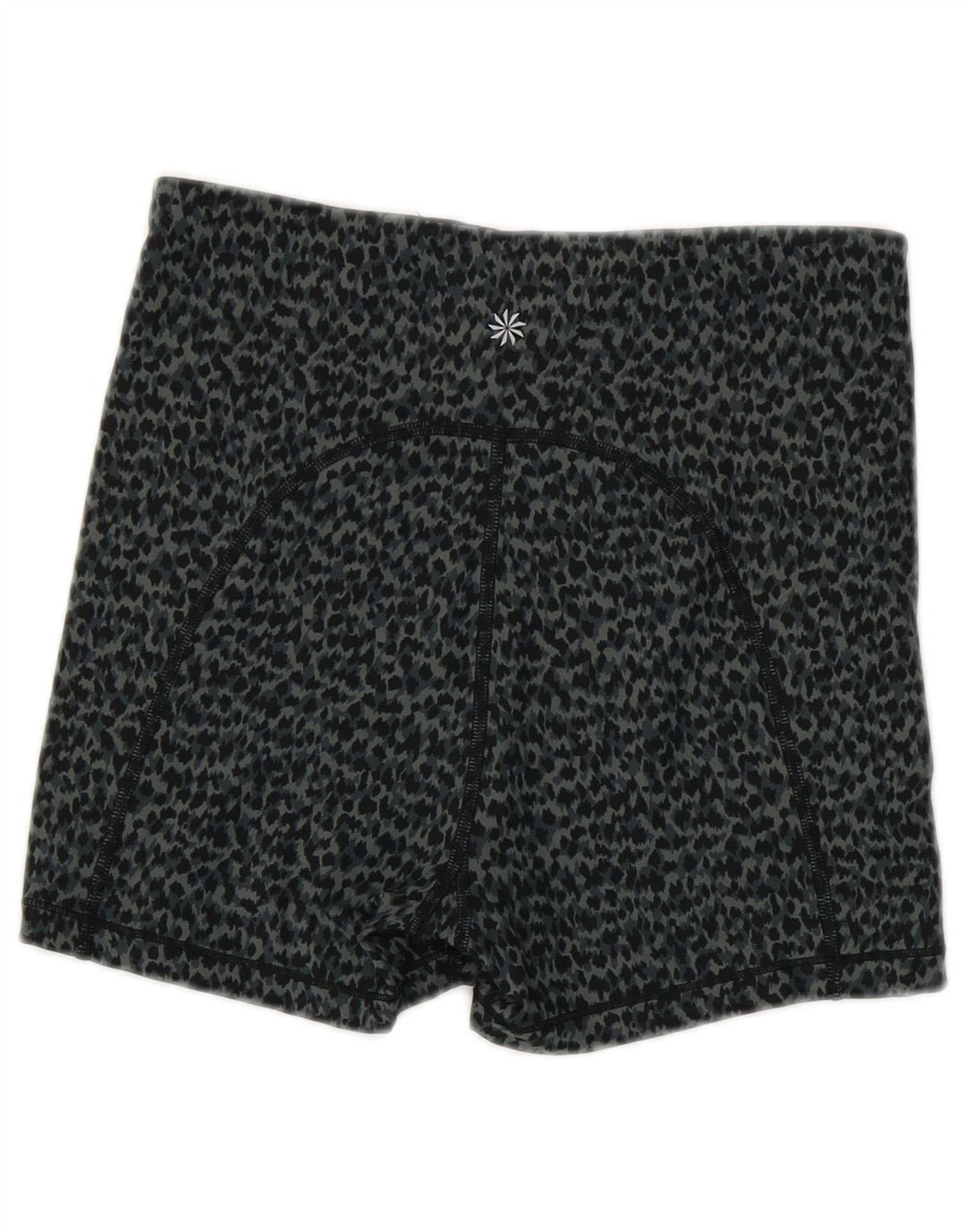 Athleta Womens Sport Shorts UK 8 Small Grey Animal Print Polyester