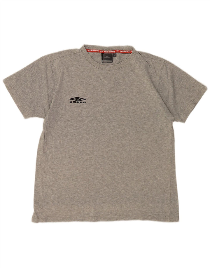 Umbro Mens T-Shirt Top Medium Grey Flecked Cotton