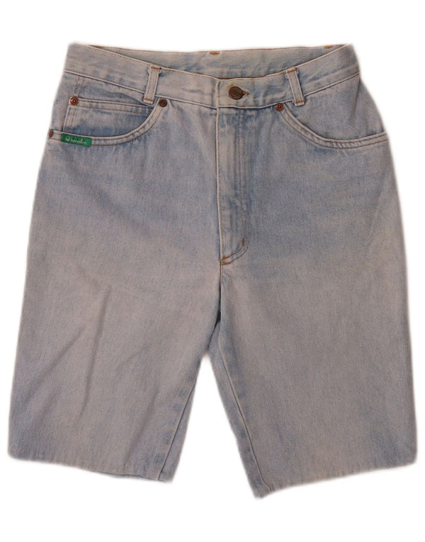 Benetton Womens Denim Shorts W26 Small Blue