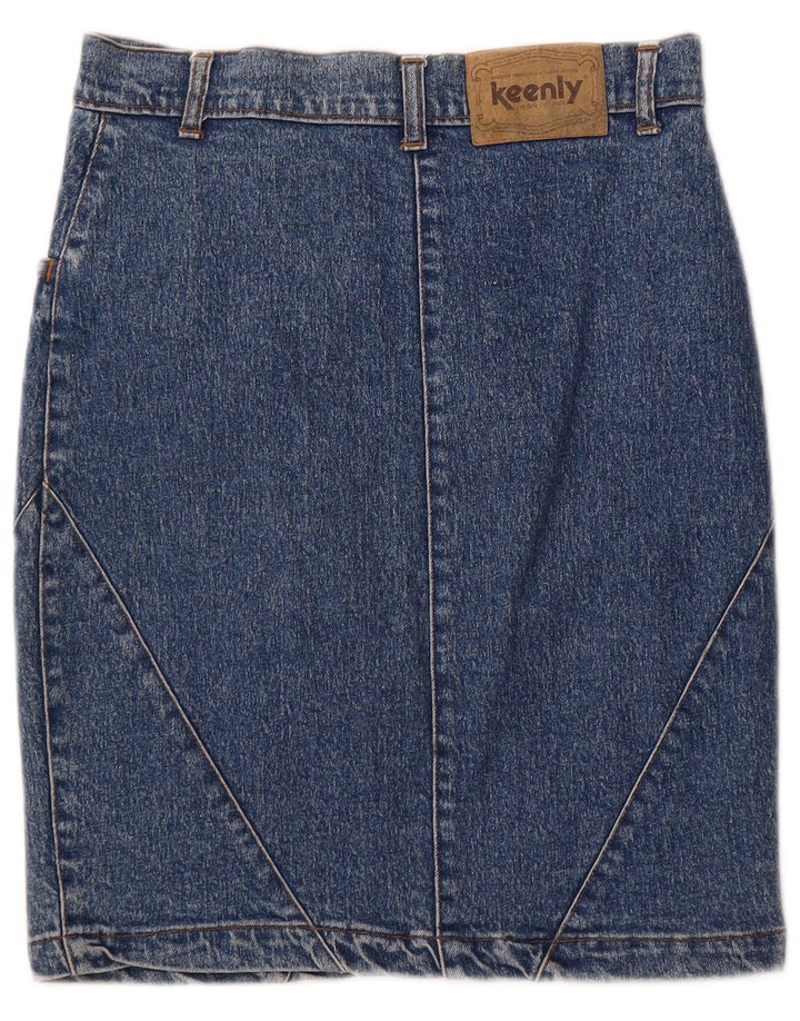 Vintage Womens Denim Skirt W28 Medium Blue Cotton