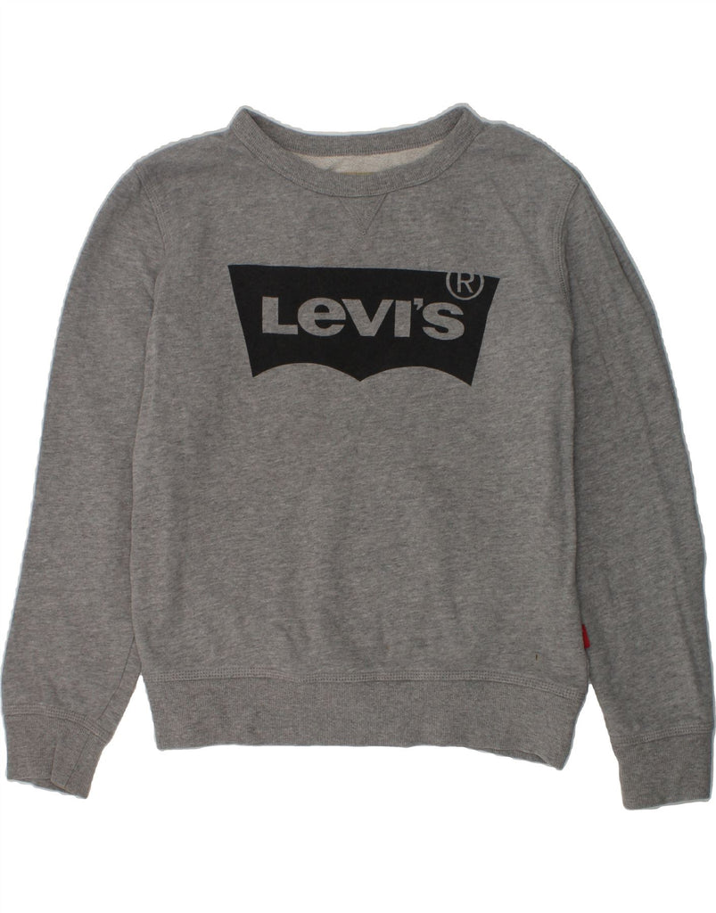 LEVI'S Boys Graphic Sweatshirt Jumper 11-12 Years Grey Cotton | Vintage Levi's | Thrift | Second-Hand Levi's | Used Clothing | Messina Hembry 