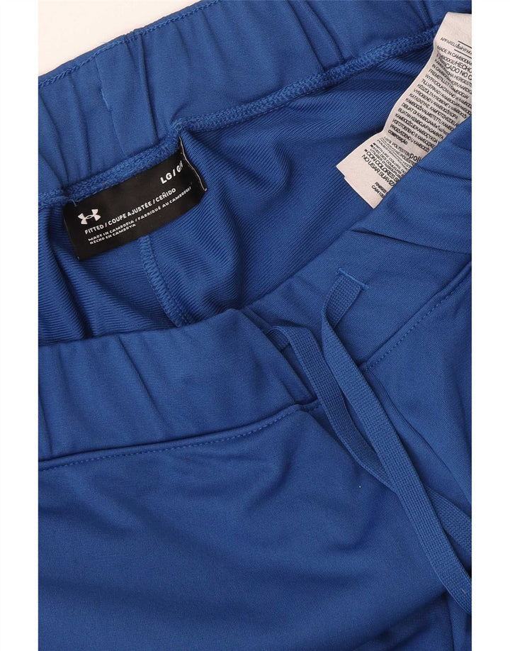 Under Armour Mens Tracksuit Trousers Large Blue Colourblock Polyester