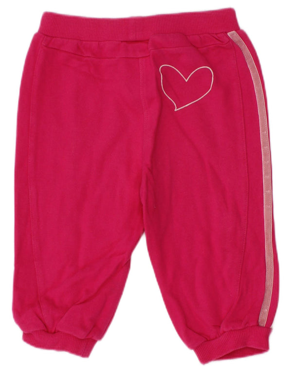 Adidas Baby Girls Joggers Tracksuit Trousers 3-6 Months  Pink Cotton