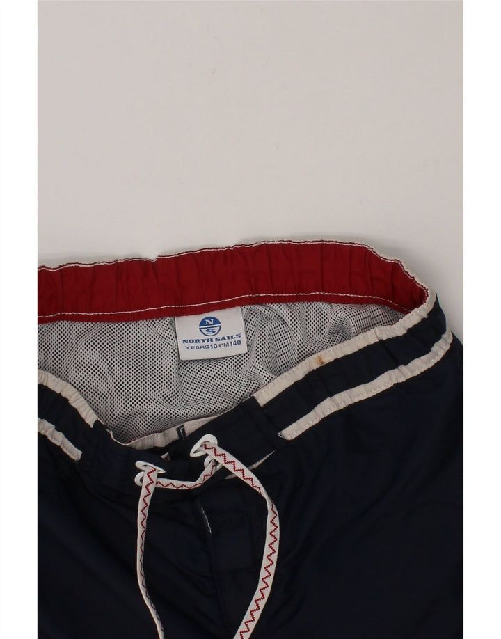 NORTH SAILS Boys Graphic Swimming Shorts 9-10 Years  Navy Blue Nylon Vintage North Sails and Second-Hand North Sails from Messina Hembry 