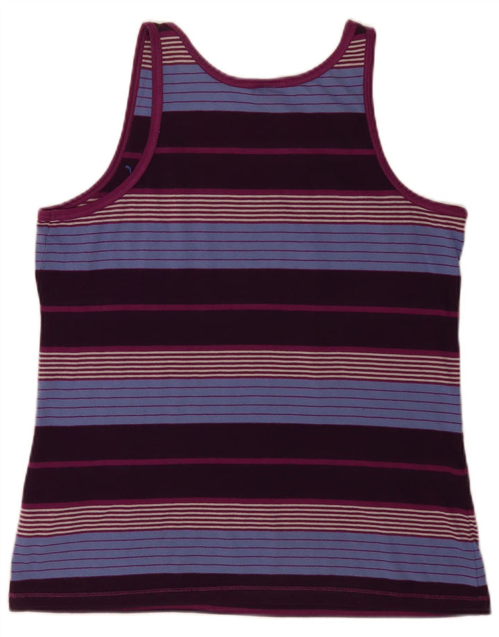 Puma Womens Vest Top UK 16 Large Multicoloured Striped Polyester Sports