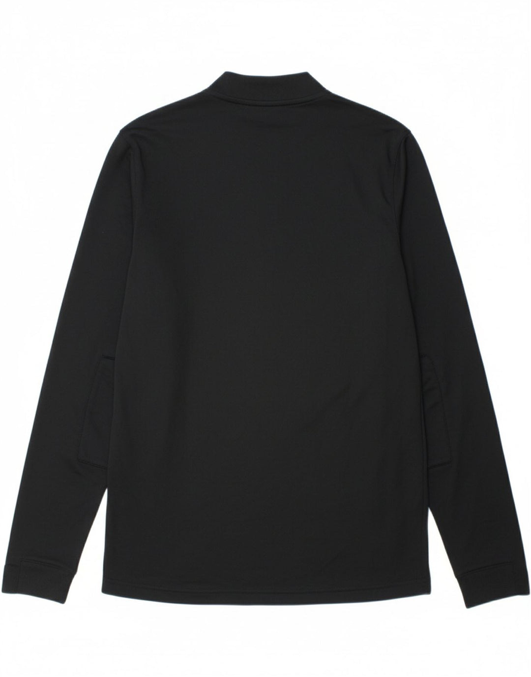 NIKE Womens Dri Fit Tracksuit Top Jacket UK 16 Large Black Colourblock